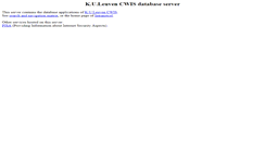 Desktop Screenshot of cwisdb.kuleuven.be