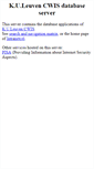 Mobile Screenshot of cwisdb.kuleuven.be