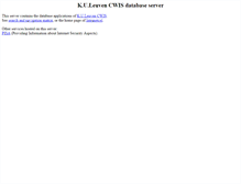 Tablet Screenshot of cwisdb.kuleuven.be