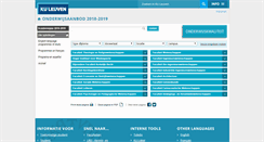 Desktop Screenshot of onderwijsaanbod.kuleuven.be