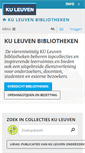 Mobile Screenshot of bib.kuleuven.be